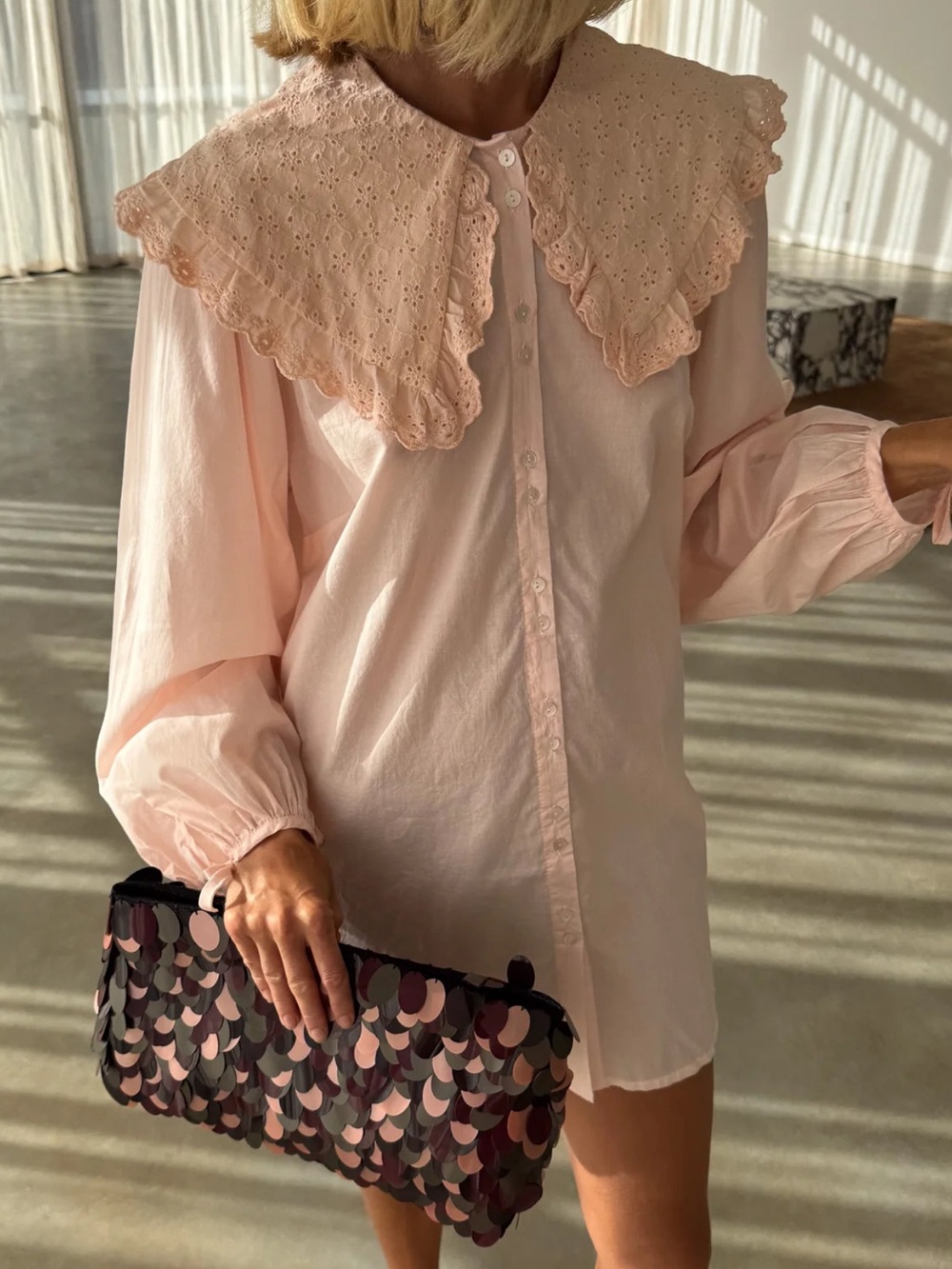 Laneway the Label Harrie Mini Dress in Peach